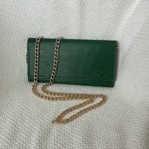 Louis Vuitton epi wallet with crossbody chain
